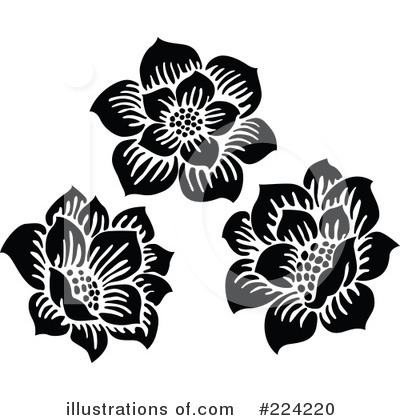 Royalty-Free (RF) Flowers Clipart Illustration by BestVector - Stock Sample #224220