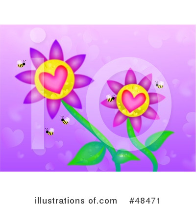 Royalty-Free (RF) Flowers Clipart Illustration by Prawny - Stock Sample #48471