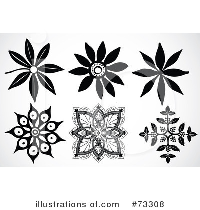 Royalty-Free (RF) Flowers Clipart Illustration by BestVector - Stock Sample #73308