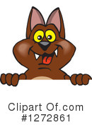 Flying Bat Clipart #1272861 by Dennis Holmes Designs