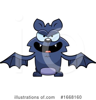 Royalty-Free (RF) Flying Bat Clipart Illustration by Cory Thoman - Stock Sample #1668160