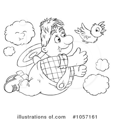 Royalty-Free (RF) Flying Clipart Illustration by Alex Bannykh - Stock Sample #1057161