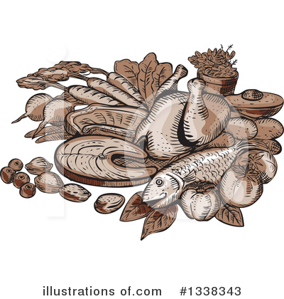 Royalty-Free (RF) Food Clipart Illustration by patrimonio - Stock Sample #1338343