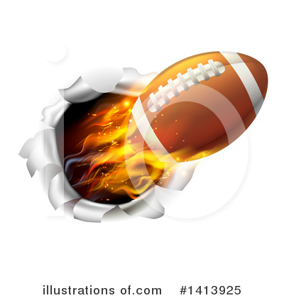 Royalty-Free (RF) Football Clipart Illustration by AtStockIllustration - Stock Sample #1413925