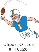 Football Player Clipart #1109281 by LaffToon