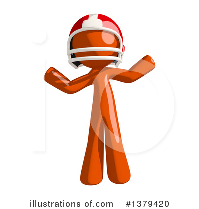 Royalty-Free (RF) Football Player Clipart Illustration by Leo Blanchette - Stock Sample #1379420