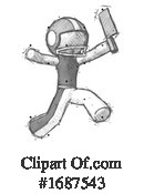 Football Player Clipart #1687543 by Leo Blanchette