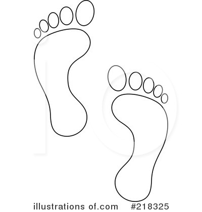 baby feet outline left and right