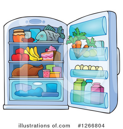 Refrigerator Clipart #1266804 by visekart