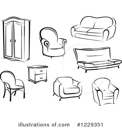 Royalty-Free (RF) Furniture Clipart Illustration by Vector Tradition SM - Stock Sample #1229351