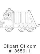Garbage Truck Clipart #1365911 by visekart