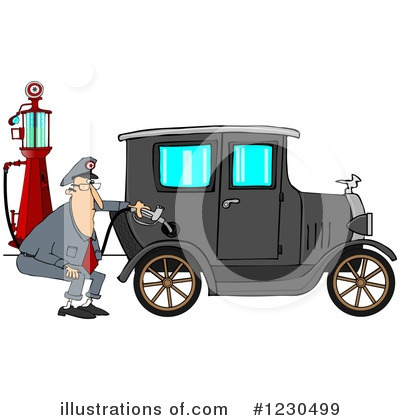 Royalty-Free (RF) Gas Station Clipart Illustration by djart - Stock Sample #1230499