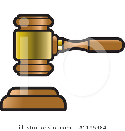 Royalty-Free (RF) Gavel Clipart Illustration by Lal Perera - Stock Sample #1195684