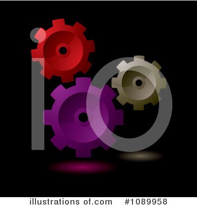 Royalty-Free (RF) Gears Clipart Illustration by michaeltravers - Stock Sample #1089958