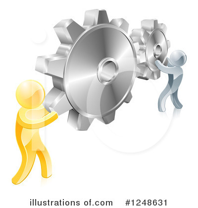 Royalty-Free (RF) Gears Clipart Illustration by AtStockIllustration - Stock Sample #1248631