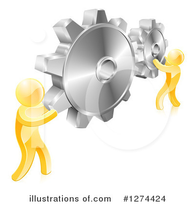 Royalty-Free (RF) Gears Clipart Illustration by AtStockIllustration - Stock Sample #1274424