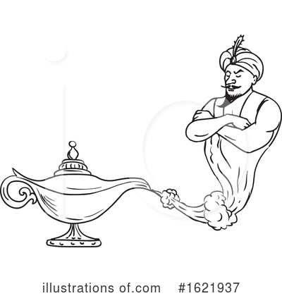Royalty-Free (RF) Genie Clipart Illustration by patrimonio - Stock Sample #1621937