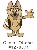 German Shepherd Clipart #1278871 by Dennis Holmes Designs