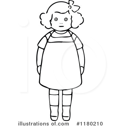 Royalty-Free (RF) Girl Clipart Illustration by Prawny Vintage - Stock Sample #1180210