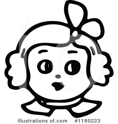 Royalty-Free (RF) Girl Clipart Illustration by Prawny Vintage - Stock Sample #1180223