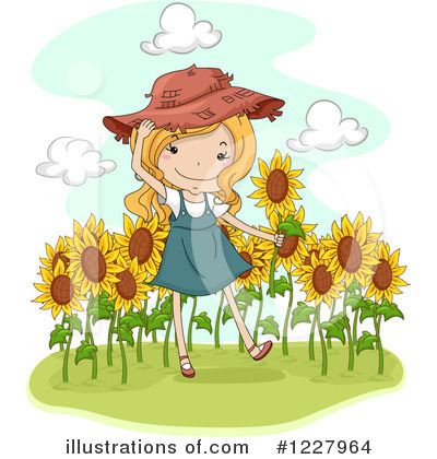 Picking Flowers Clipart #1227964 by BNP Design Studio