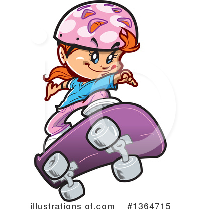 Skateboarder Clipart #1364715 by Clip Art Mascots