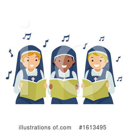 Nuns Clipart #1613495 by BNP Design Studio