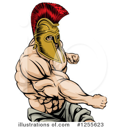 Royalty-Free (RF) Gladiator Clipart Illustration by AtStockIllustration - Stock Sample #1255623