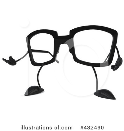 Glasses Character Clipart #432461 - Illustration by Julos