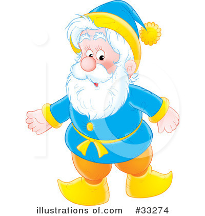 Royalty-Free (RF) Gnome Clipart Illustration by Alex Bannykh - Stock Sample #33274