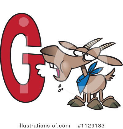 Royalty-Free (RF) Goat Clipart Illustration by toonaday - Stock Sample #1129133