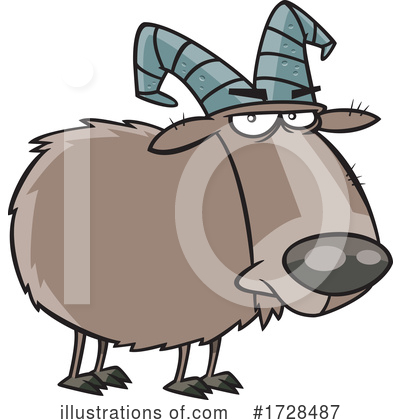 Royalty-Free (RF) Goat Clipart Illustration by toonaday - Stock Sample #1728487