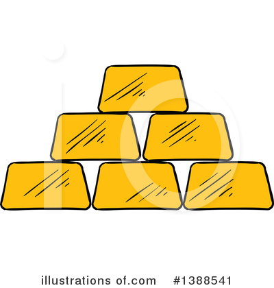 Royalty-Free (RF) Gold Bars Clipart Illustration by Vector Tradition SM - Stock Sample #1388541