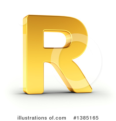 Royalty-Free (RF) Gold Letter Clipart Illustration by stockillustrations - Stock Sample #1385165