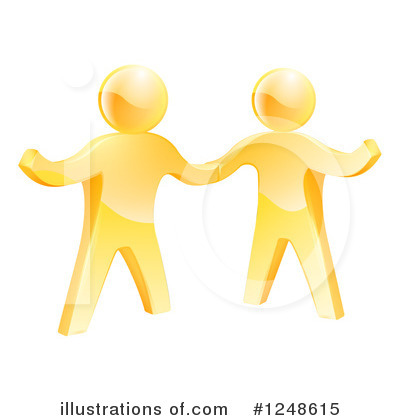 Royalty-Free (RF) Gold Man Clipart Illustration by AtStockIllustration - Stock Sample #1248615