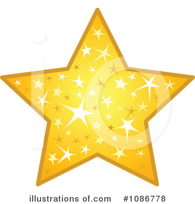 Golden Star Clipart #1086778 by yayayoyo