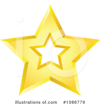 Golden Star Clipart #1086779 by yayayoyo