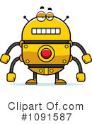 Golden Robot Clipart #1091587 by Cory Thoman