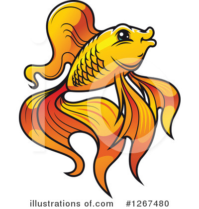 Royalty-Free (RF) Goldfish Clipart Illustration by Vector Tradition SM - Stock Sample #1267480