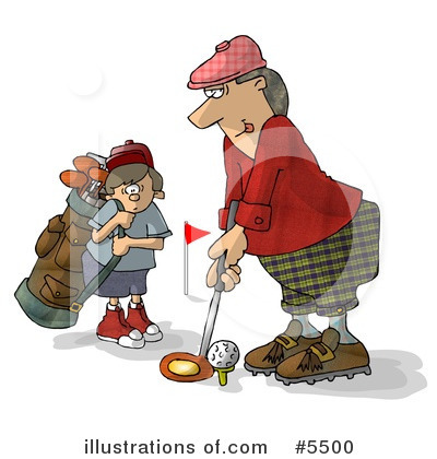 Royalty-Free (RF) Golfing Clipart Illustration by djart - Stock Sample #5500