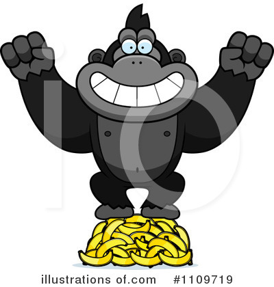Royalty-Free (RF) Gorilla Clipart Illustration by Cory Thoman - Stock Sample #1109719