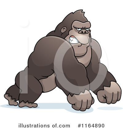 Royalty-Free (RF) Gorilla Clipart Illustration by Cory Thoman - Stock Sample #1164890