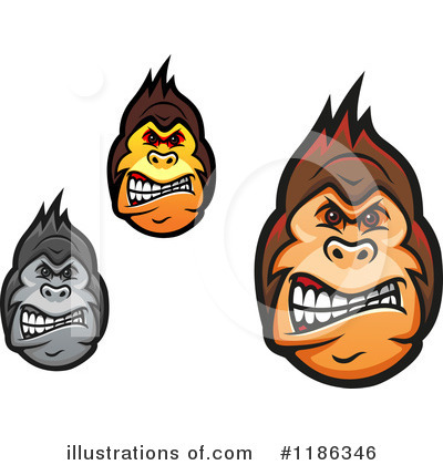 Gorilla Clipart #1186346 by Vector Tradition SM