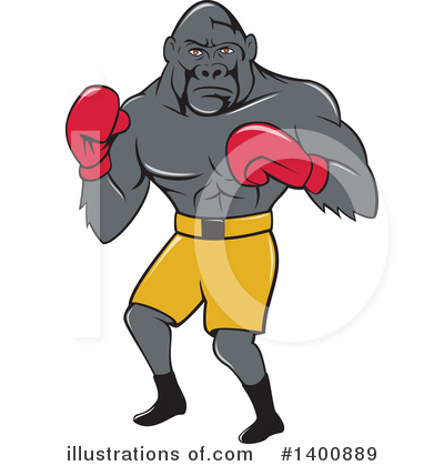 Royalty-Free (RF) Gorilla Clipart Illustration by patrimonio - Stock Sample #1400889