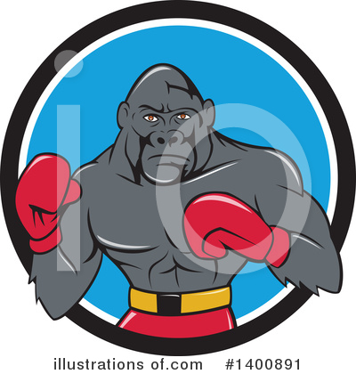 Royalty-Free (RF) Gorilla Clipart Illustration by patrimonio - Stock Sample #1400891