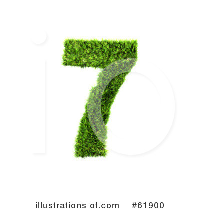 Royalty-Free (RF) Grassy Number Clipart Illustration by chrisroll - Stock Sample #61900
