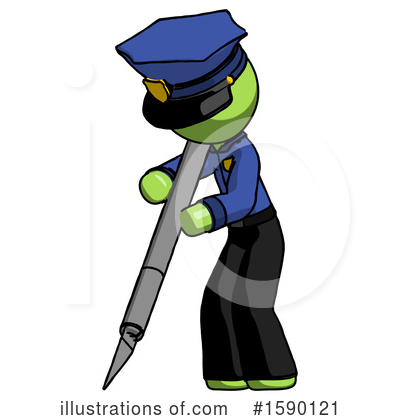 Royalty-Free (RF) Green Design Mascot Clipart Illustration by Leo Blanchette - Stock Sample #1590121