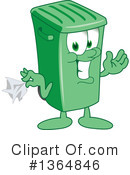 Green Trash Can Clipart #1364846 by Mascot Junction