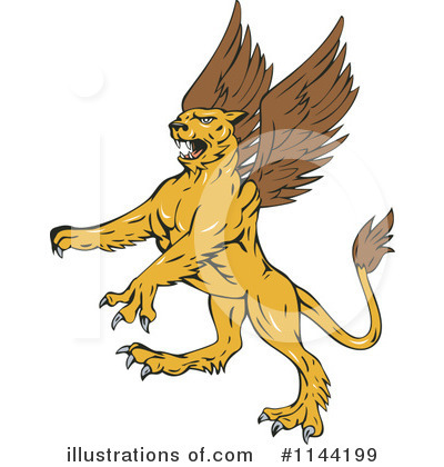 Winged Lion Clipart #1144199 by patrimonio