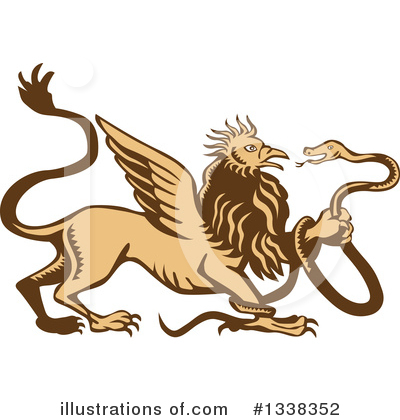 Royalty-Free (RF) Griffin Clipart Illustration by patrimonio - Stock Sample #1338352
